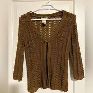 LAURA Petites Vintage Crochet Cardigan size S